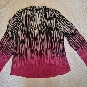 Calvin Klein Black and White Patterned Top